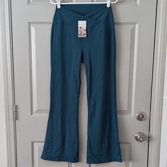 HALARA Pants - HALARA High Waisted Crossover Full Length Flare Pants- L